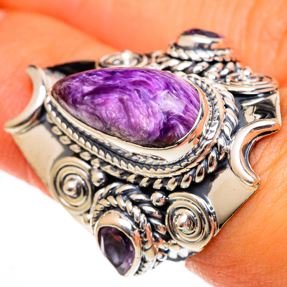 Charoite Rings handcrafted by Ana Silver Co - RING106139