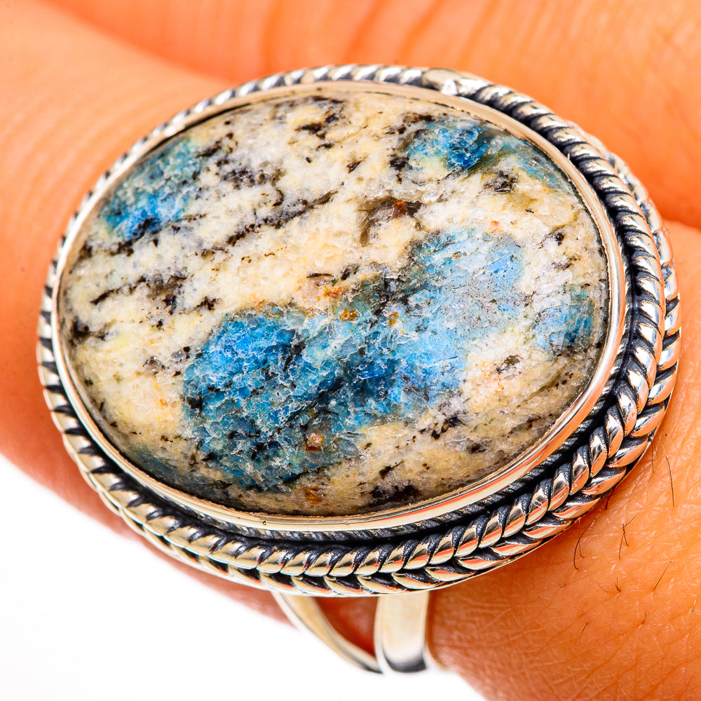 K2 Blue Azurite Rings handcrafted by Ana Silver Co - RING106152