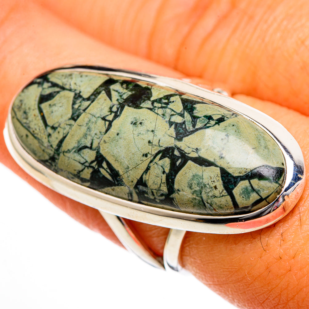 Brecciated Green Jasper Rings handcrafted by Ana Silver Co - RING106158