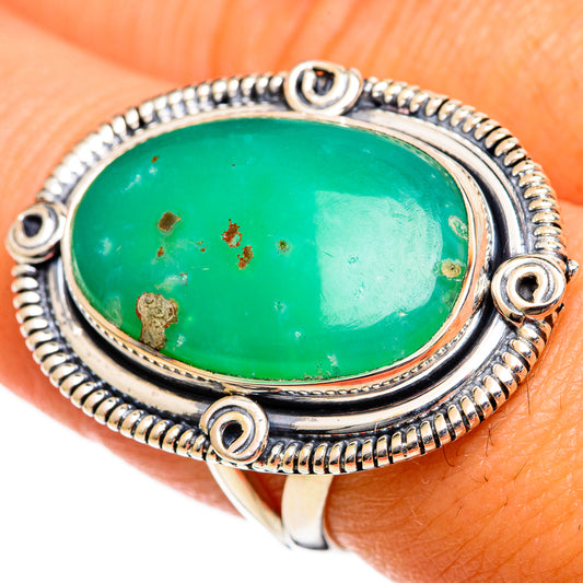 Chrysoprase Rings handcrafted by Ana Silver Co - RING106162