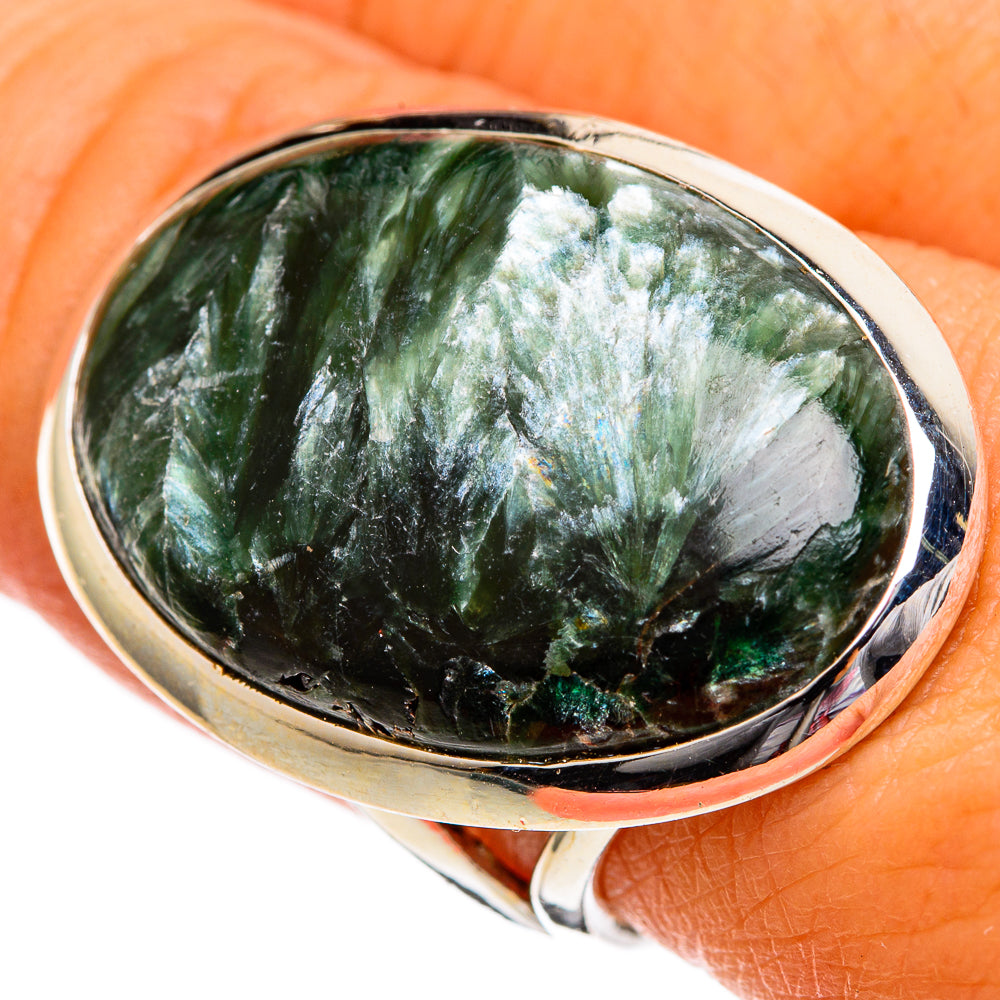 Seraphinite Rings handcrafted by Ana Silver Co - RING106165