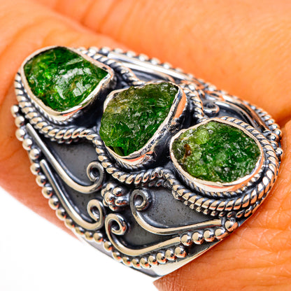 Chrome Diopside Rings handcrafted by Ana Silver Co - RING106170