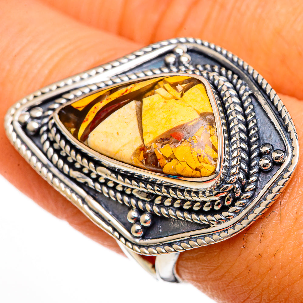 Brecciated Mookaite Rings handcrafted by Ana Silver Co - RING106176