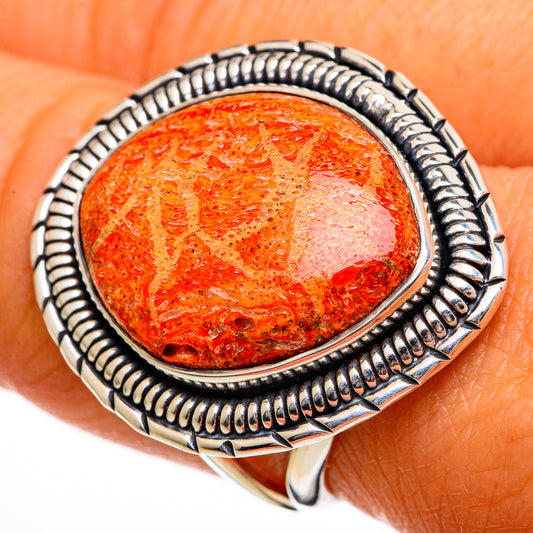 Sponge Coral Rings handcrafted by Ana Silver Co - RING106177