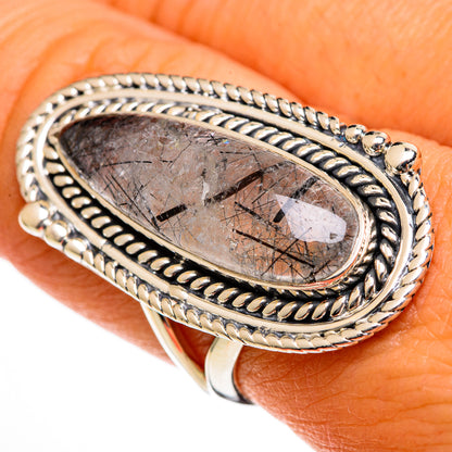Tourmalinated Quartz Rings handcrafted by Ana Silver Co - RING106184