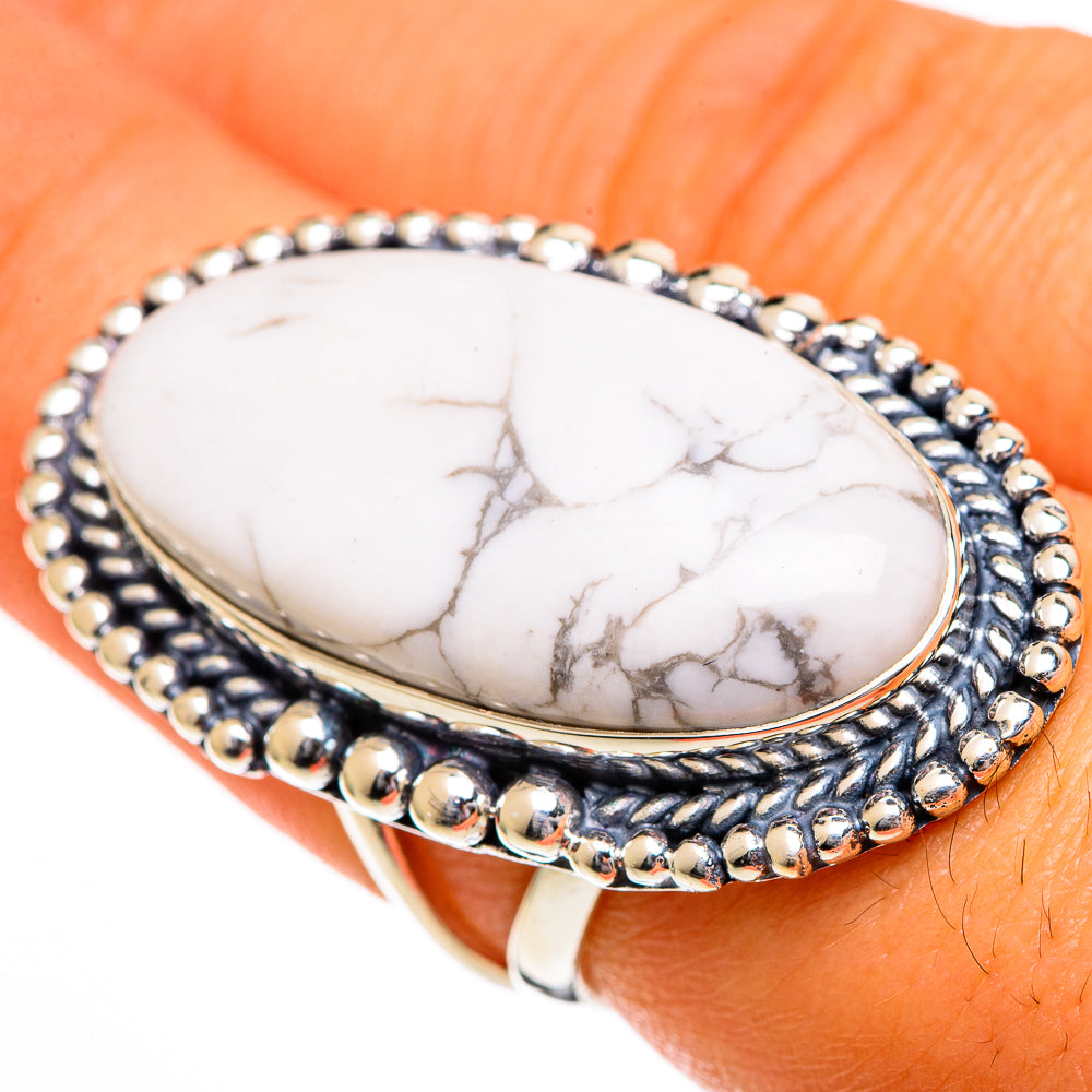 Howlite Rings handcrafted by Ana Silver Co - RING106188