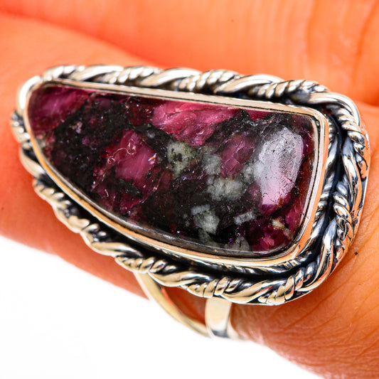 Russian Eudialyte Rings handcrafted by Ana Silver Co - RING106217