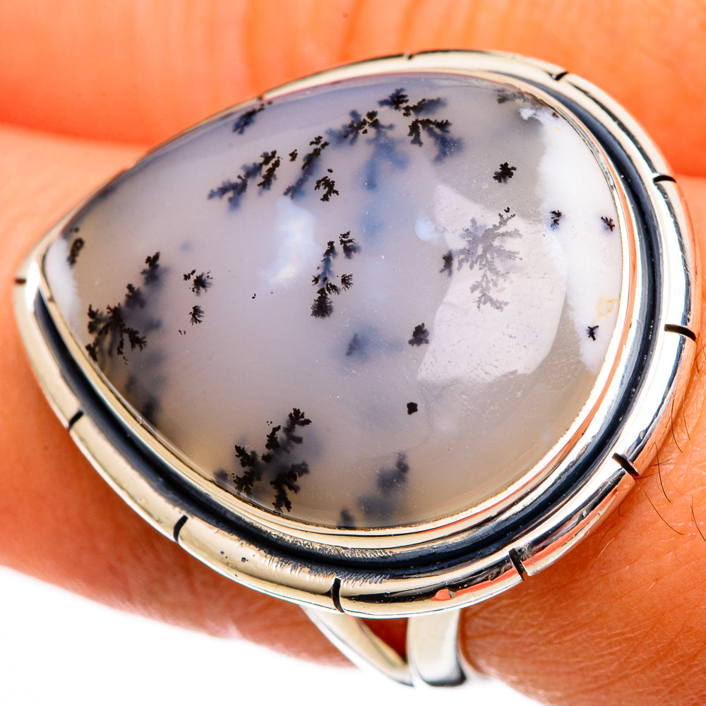 Dendritic Opal Rings handcrafted by Ana Silver Co - RING106227
