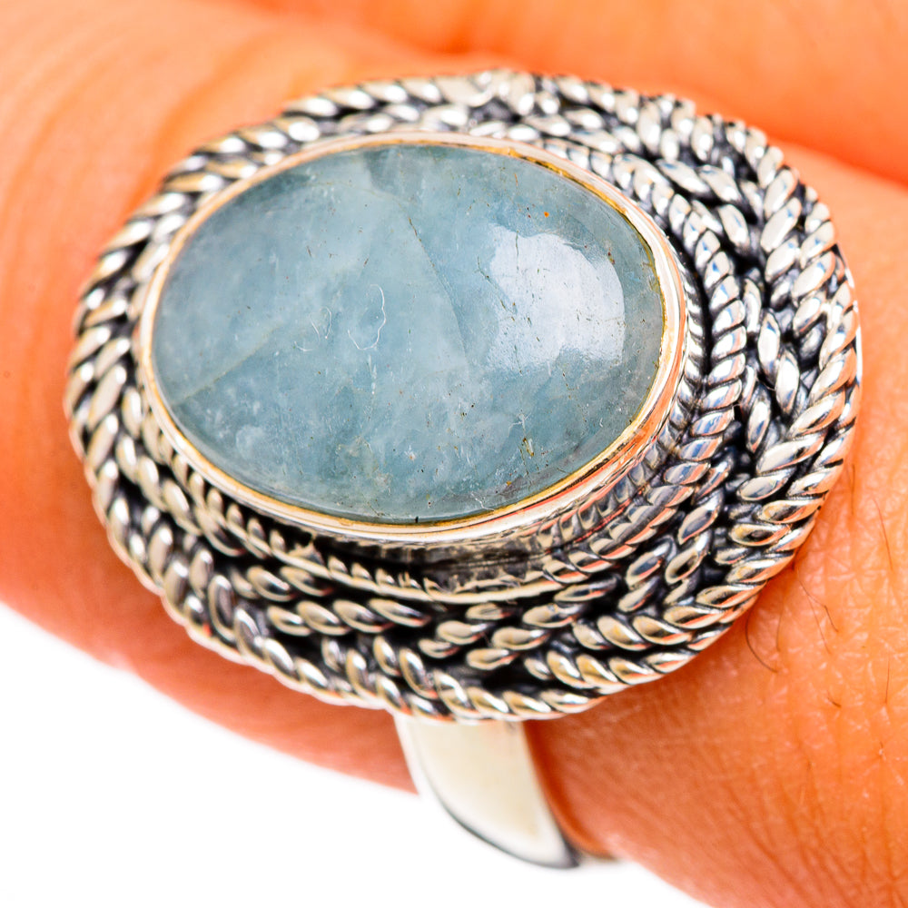 Aquamarine Rings handcrafted by Ana Silver Co - RING106232