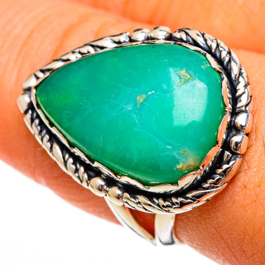 Chrysoprase Rings handcrafted by Ana Silver Co - RING106239
