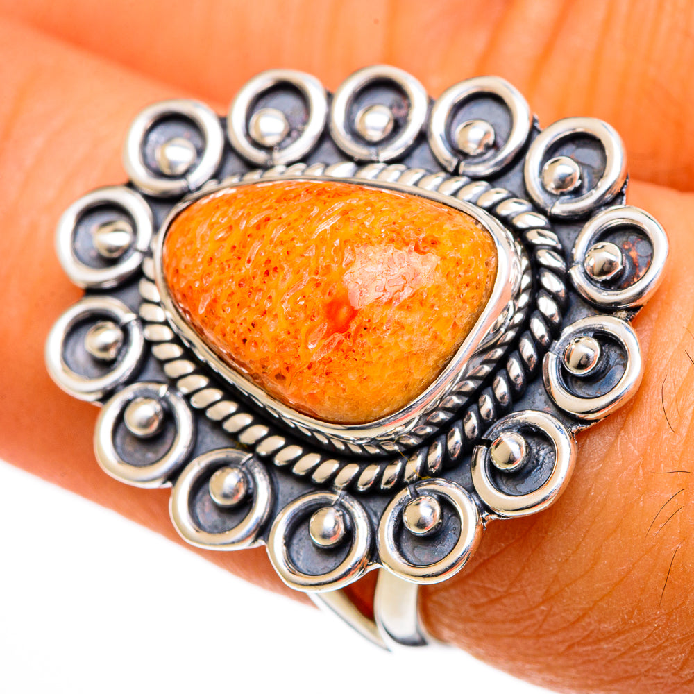 Sponge Coral Rings handcrafted by Ana Silver Co - RING106249