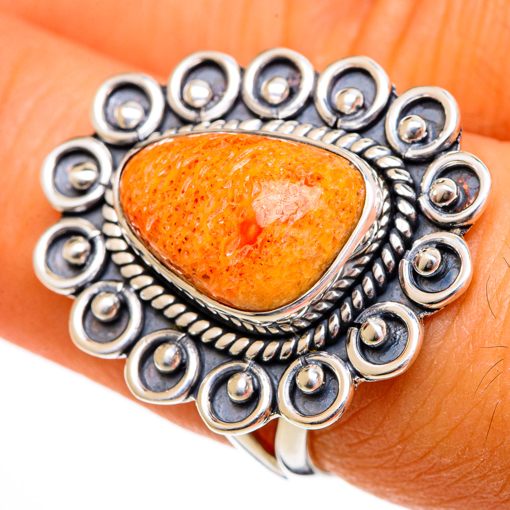 Sponge Coral Rings handcrafted by Ana Silver Co - RING106249