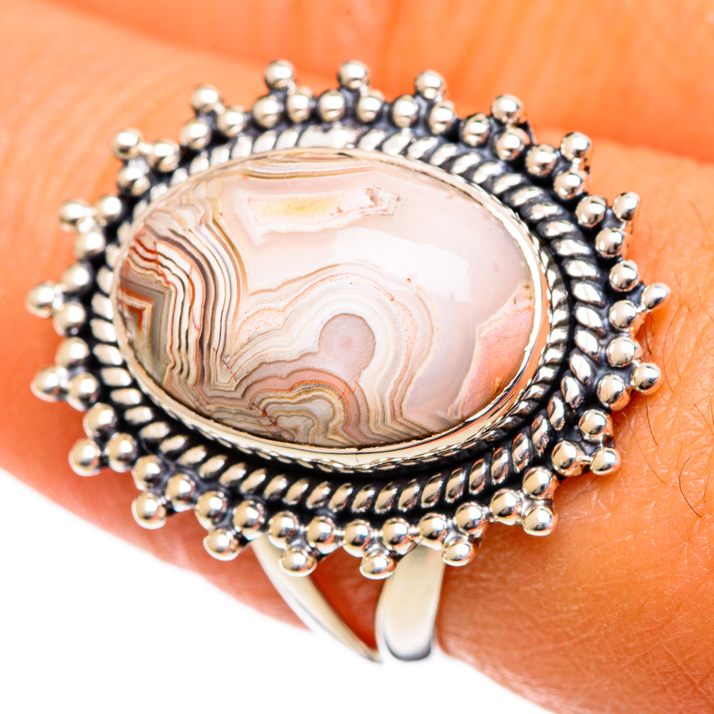 Laguna Lace Agate Rings handcrafted by Ana Silver Co - RING106263