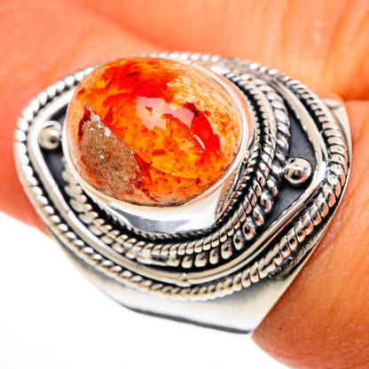 Mexican Fire Opal Rings handcrafted by Ana Silver Co - RING106267
