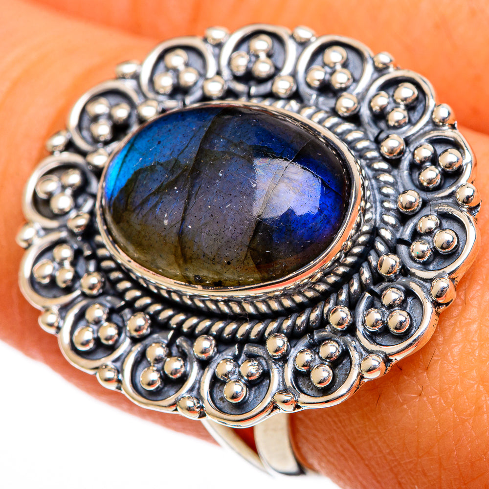 Labradorite Rings handcrafted by Ana Silver Co - RING106274