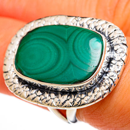 Malachite Rings handcrafted by Ana Silver Co - RING106279