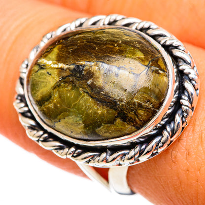 African Green Opal Rings handcrafted by Ana Silver Co - RING106280