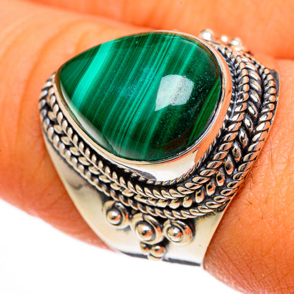 Malachite Rings handcrafted by Ana Silver Co - RING106281