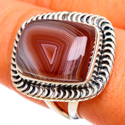 Botswana Agate Rings handcrafted by Ana Silver Co - RING106289