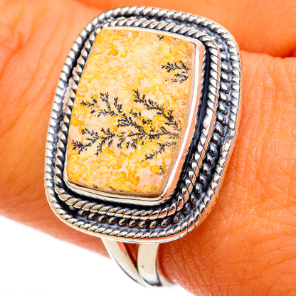Germany Psilomelane Dendrite Rings handcrafted by Ana Silver Co - RING106290