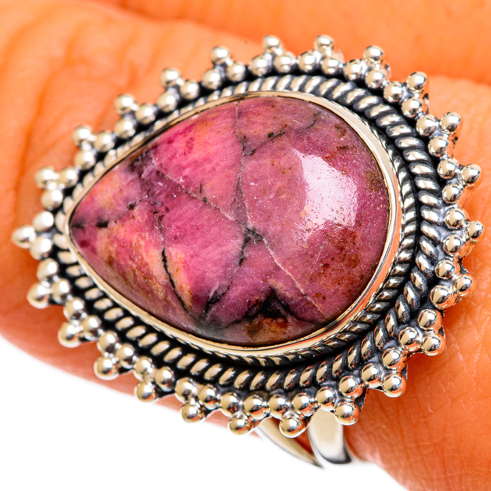 Rhodonite Rings handcrafted by Ana Silver Co - RING106293