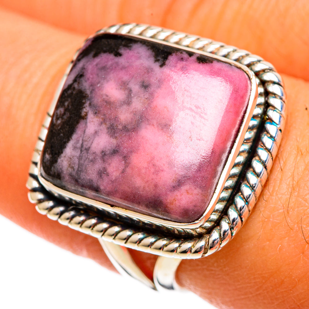 Rhodonite Rings handcrafted by Ana Silver Co - RING106294