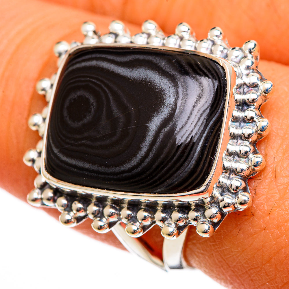 Psilomelane Rings handcrafted by Ana Silver Co - RING106299