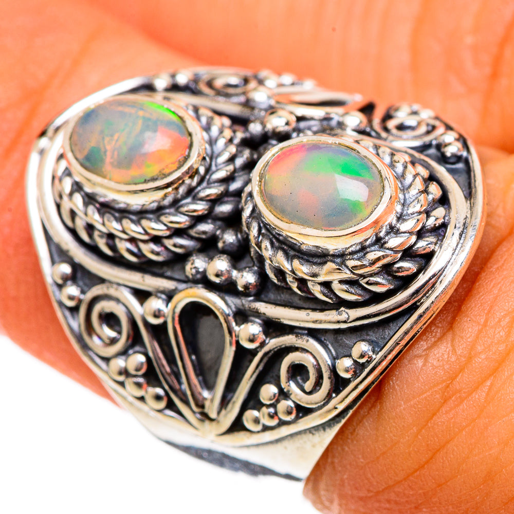 Ethiopian Opal Rings handcrafted by Ana Silver Co - RING106307