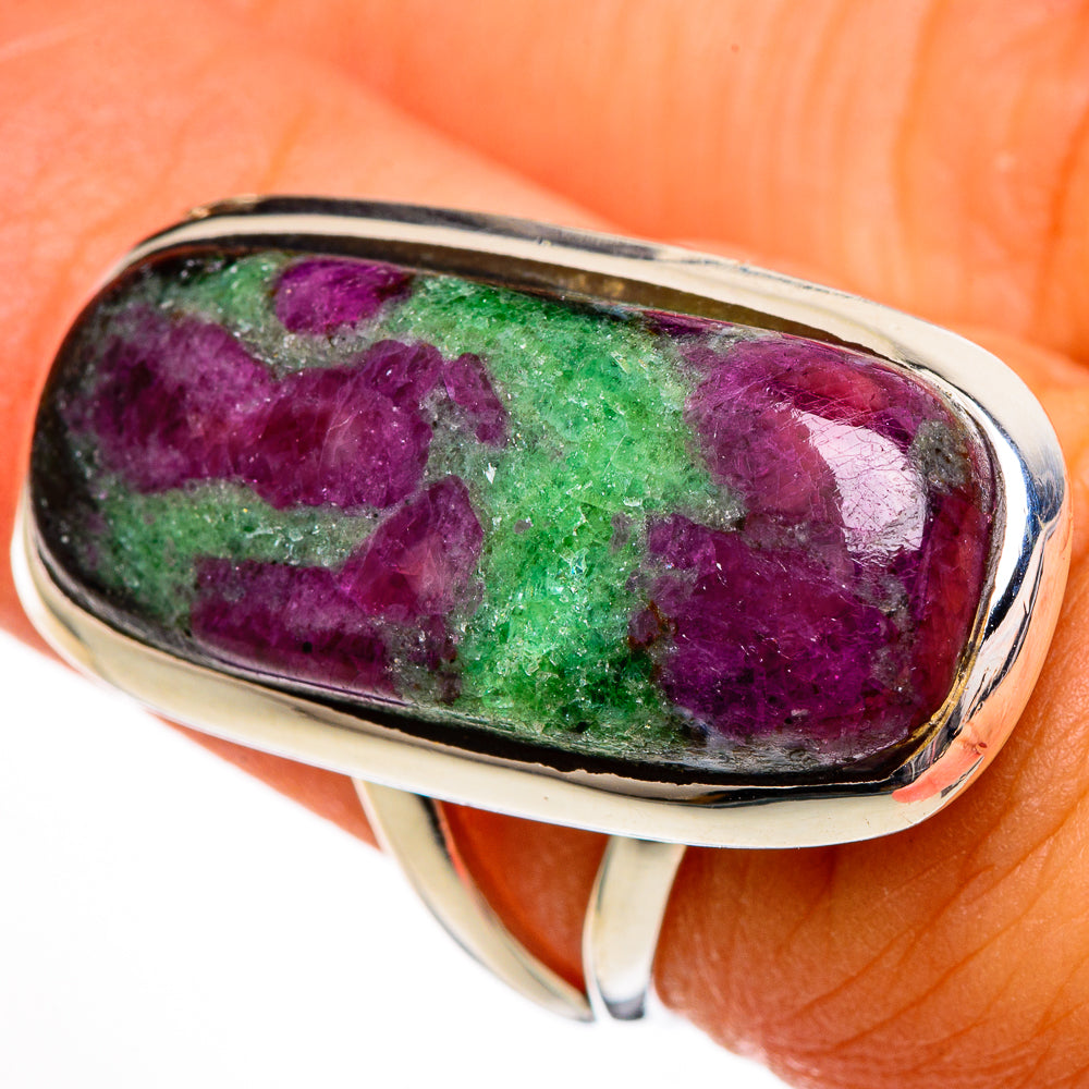 Ruby Zoisite Rings handcrafted by Ana Silver Co - RING106321