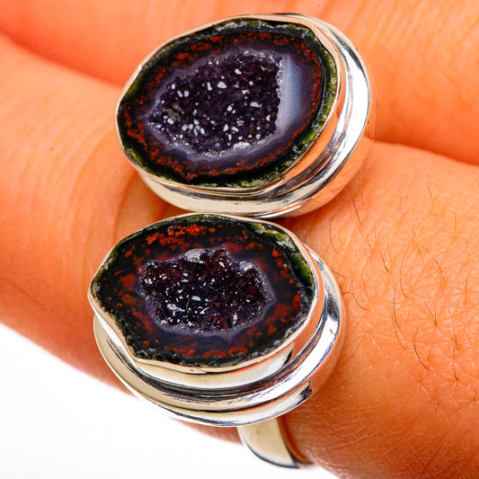 Coconut Geode Druzy Rings handcrafted by Ana Silver Co - RING106325