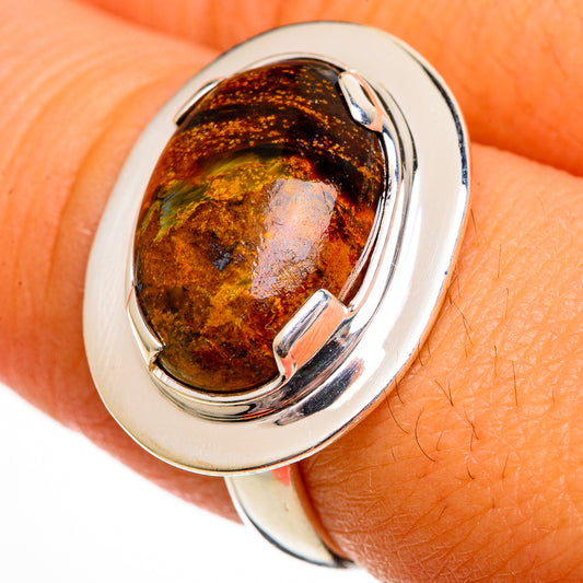 Golden Pietersite Rings handcrafted by Ana Silver Co - RING106327