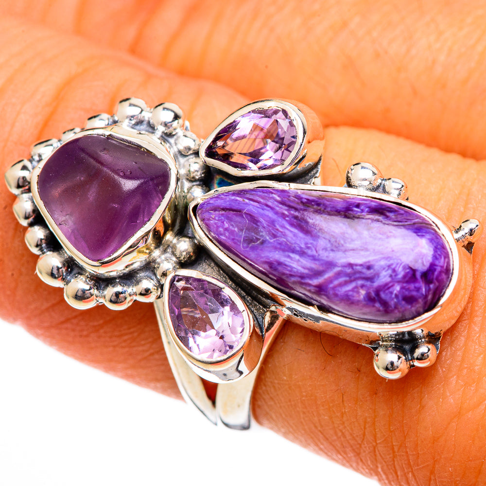 Charoite Rings handcrafted by Ana Silver Co - RING106330