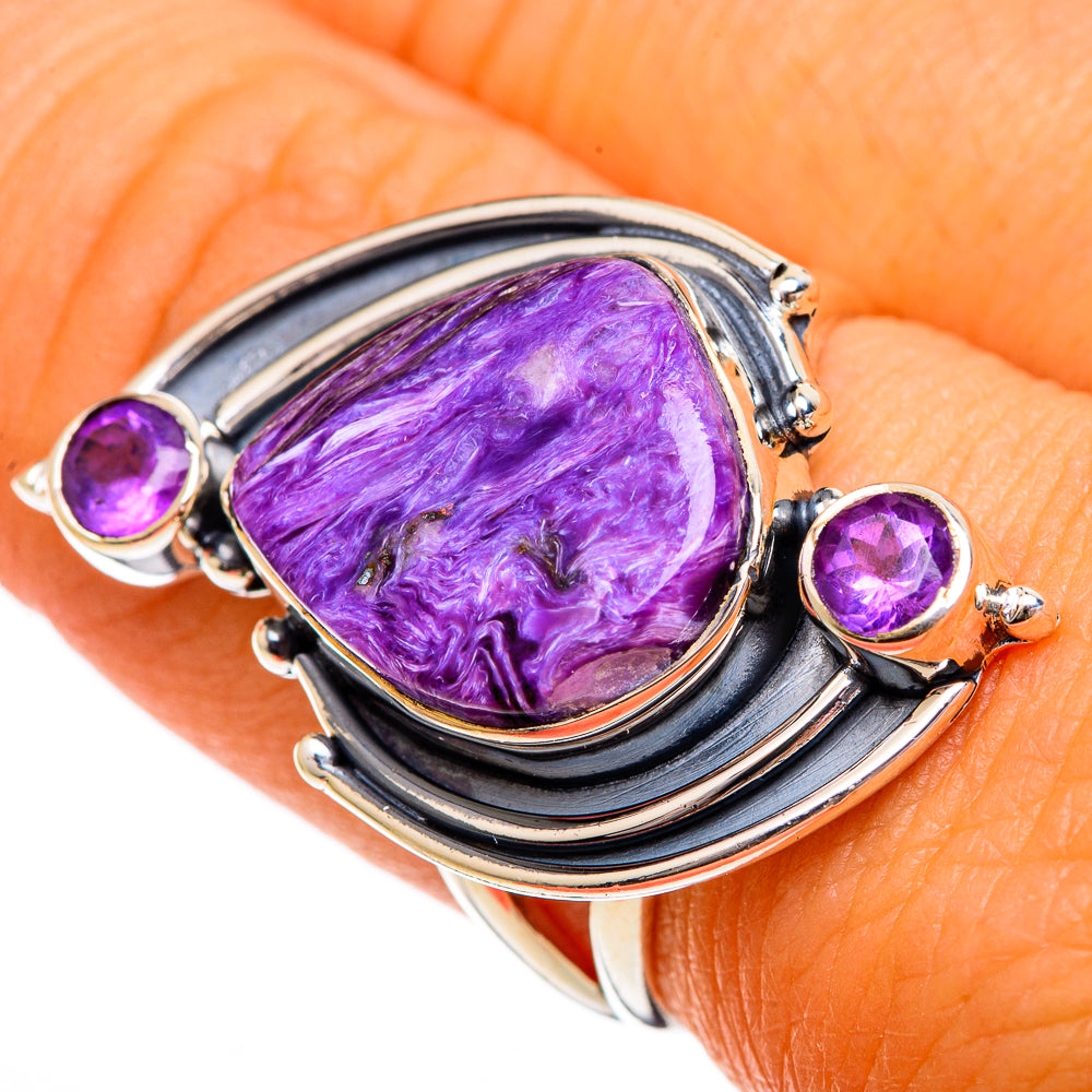 Charoite Rings handcrafted by Ana Silver Co - RING106333