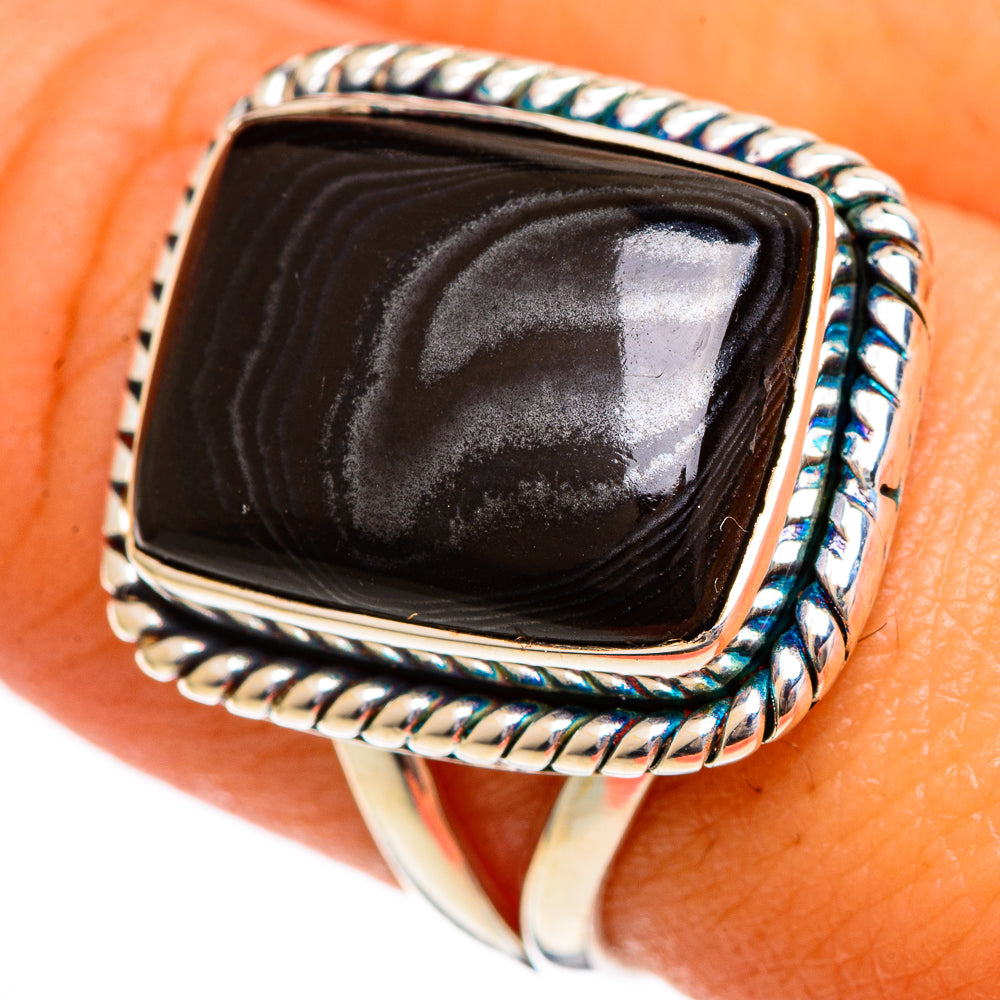 Psilomelane Rings handcrafted by Ana Silver Co - RING106335