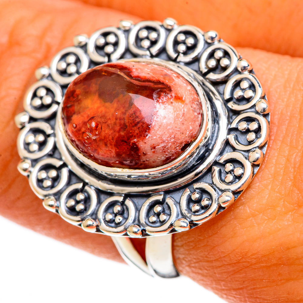 Mexican Fire Opal Rings handcrafted by Ana Silver Co - RING106342