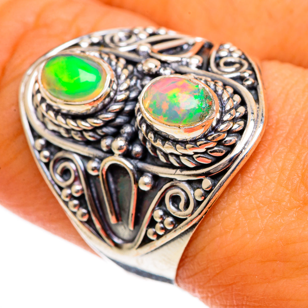 Ethiopian Opal Rings handcrafted by Ana Silver Co - RING106343