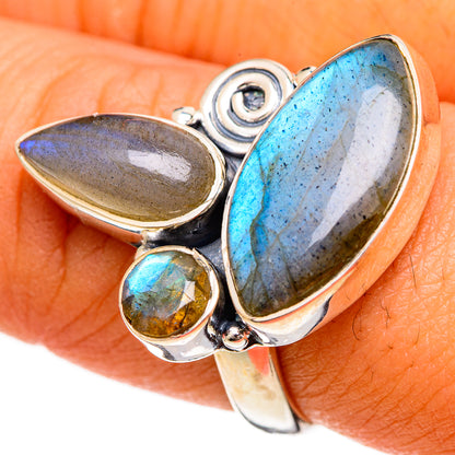 Labradorite Rings handcrafted by Ana Silver Co - RING106348
