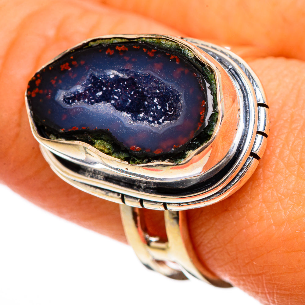 Coconut Geode Druzy Rings handcrafted by Ana Silver Co - RING106363