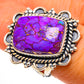 Purple Copper Composite Turquoise Rings handcrafted by Ana Silver Co - RING106364