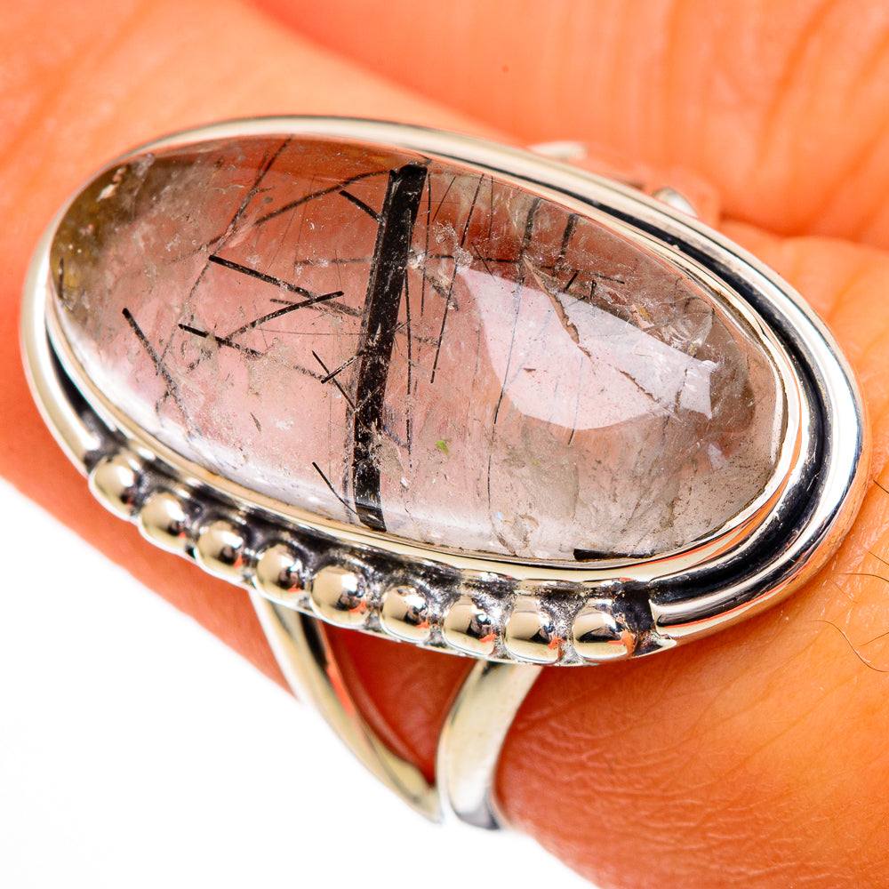 Tourmalinated Quartz Rings handcrafted by Ana Silver Co - RING106371