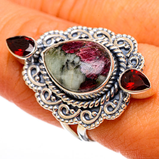 Russian Eudialyte Rings handcrafted by Ana Silver Co - RING106378