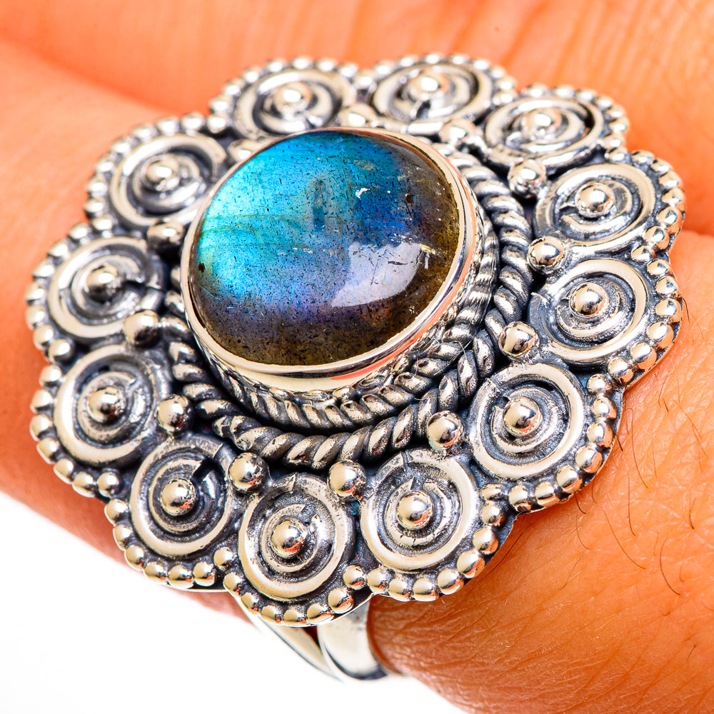 Labradorite Rings handcrafted by Ana Silver Co - RING106386