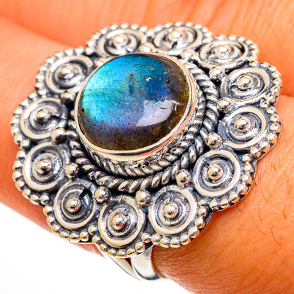 Labradorite Rings handcrafted by Ana Silver Co - RING106386