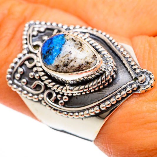 K2 Blue Azurite Rings handcrafted by Ana Silver Co - RING106392