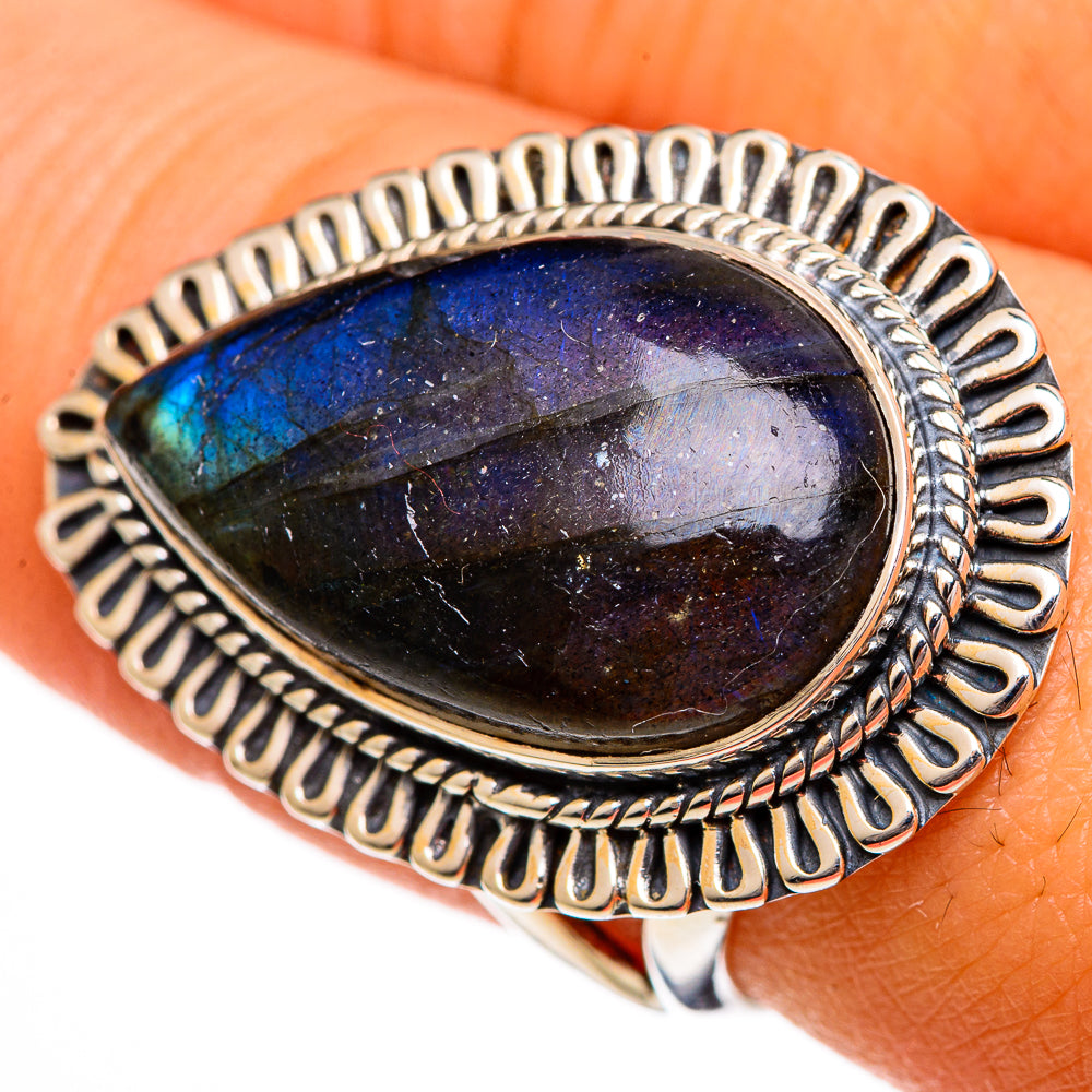 Labradorite Rings handcrafted by Ana Silver Co - RING106394