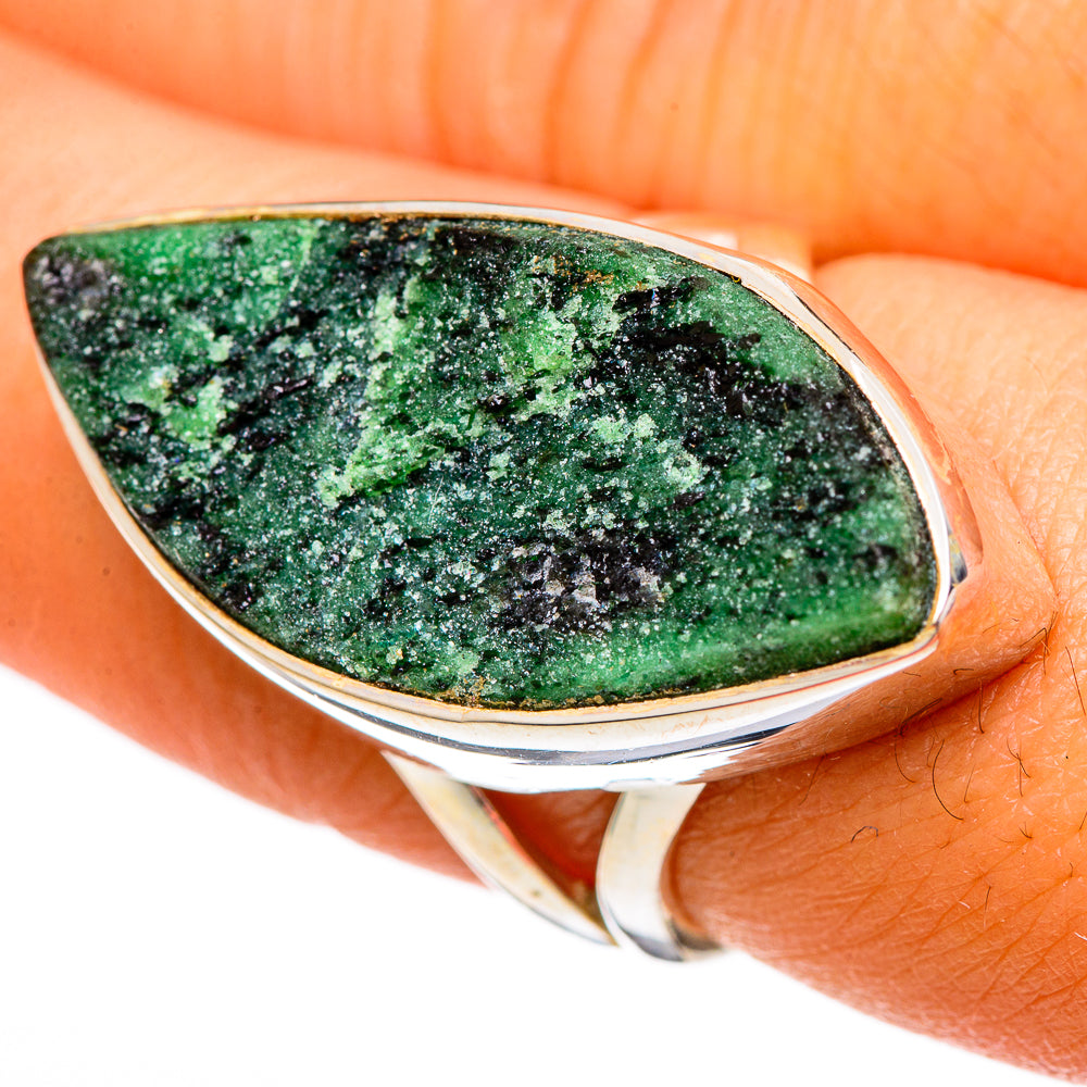 Ruby Zoisite Rings handcrafted by Ana Silver Co - RING106399