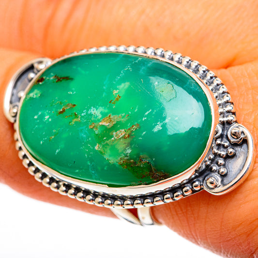 Chrysoprase Rings handcrafted by Ana Silver Co - RING106402