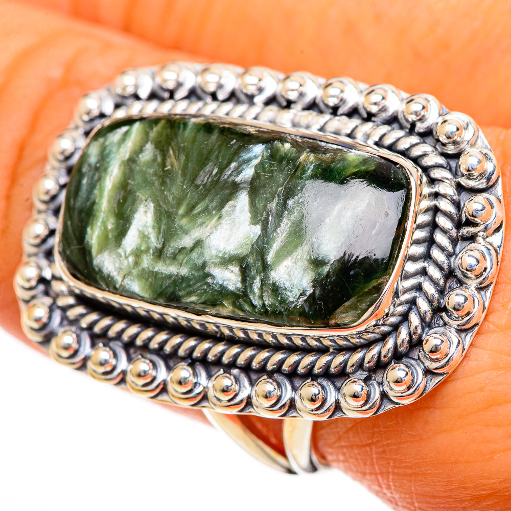 Seraphinite Rings handcrafted by Ana Silver Co - RING106403