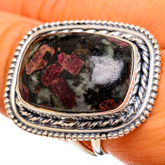 Russian Eudialyte Rings handcrafted by Ana Silver Co - RING106416