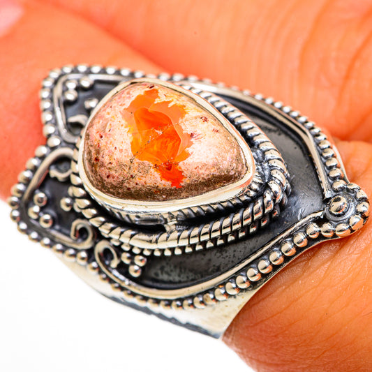 Mexican Fire Opal Rings handcrafted by Ana Silver Co - RING106429